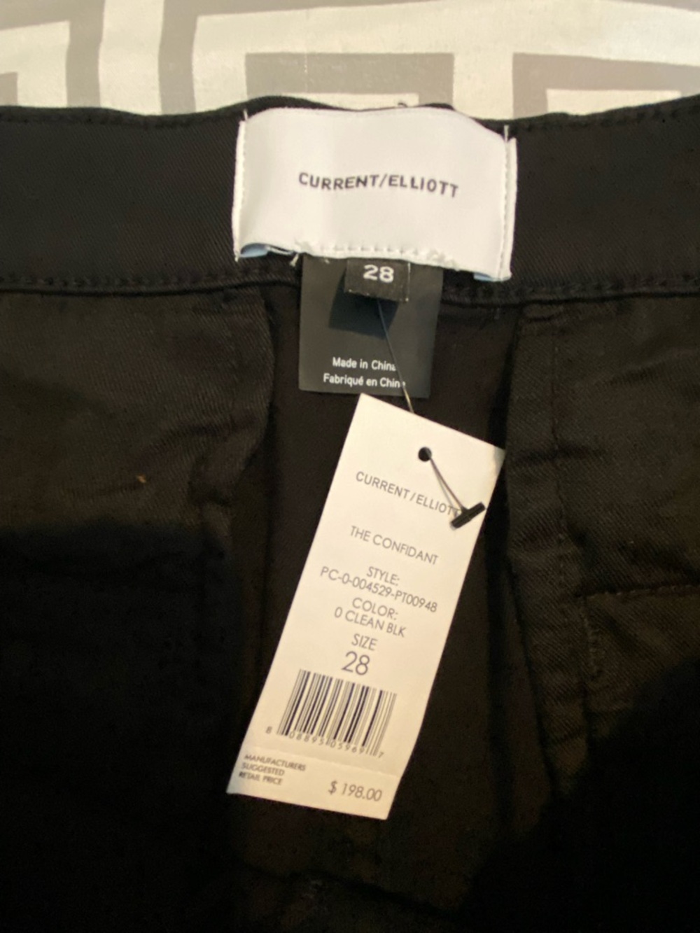 Current/Elliott The Confidant Women’s Black Cropped Straight-Leg Pants NWT 28 - Picture 11 of 12